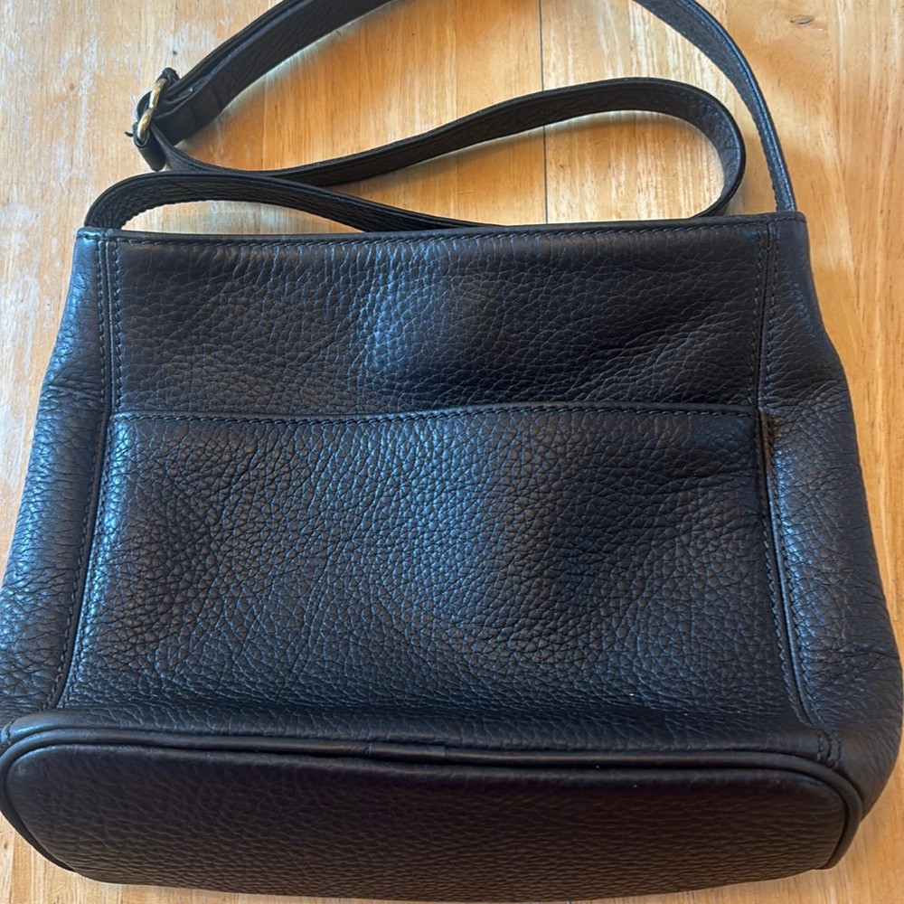 Vintage 90's COACH Sonoma Black Pebbled Leather Shoulder Bag 4924 Medium size